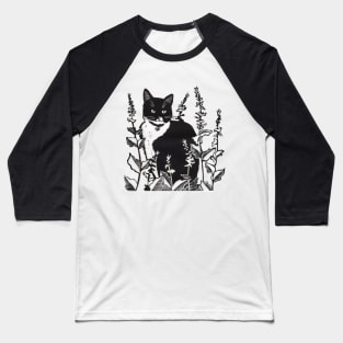 Tuxedo Cat Baseball T-Shirt